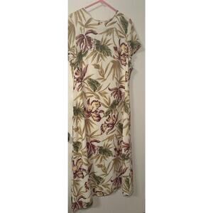 Jennifer Moore Floral Short Sleeve Maxi Dress Size 12